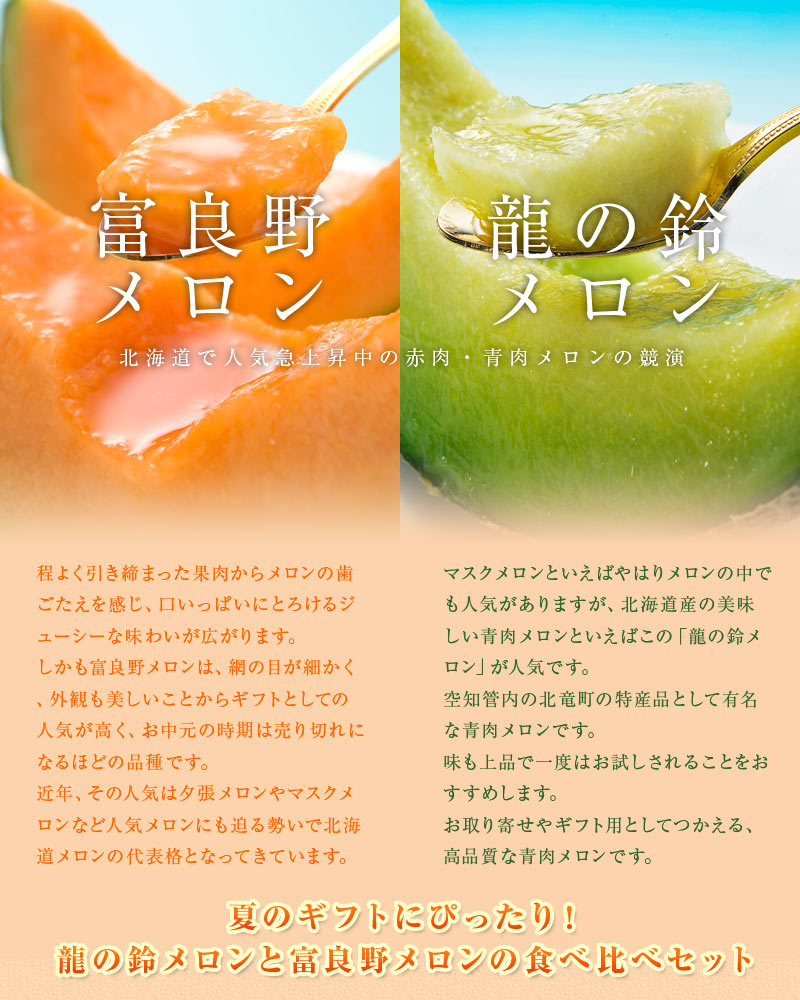 富良野メロン＋龍の鈴メロン