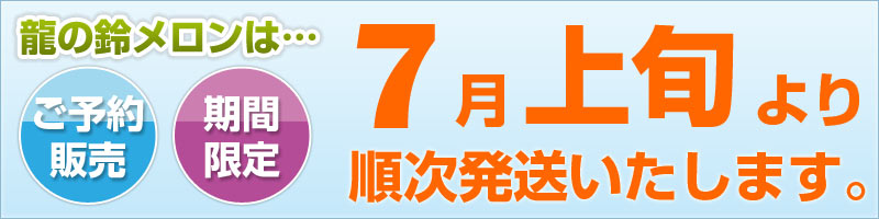 ７月上旬より順次発送