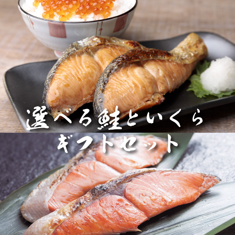 選べる鮭といくらのギフトセット 北海道雄武産 ブランド秋鮭「雄宝」鮭切身 北洋産紅鮭 セット いくら醤油漬 海鮮ギフト お歳暮ギフト