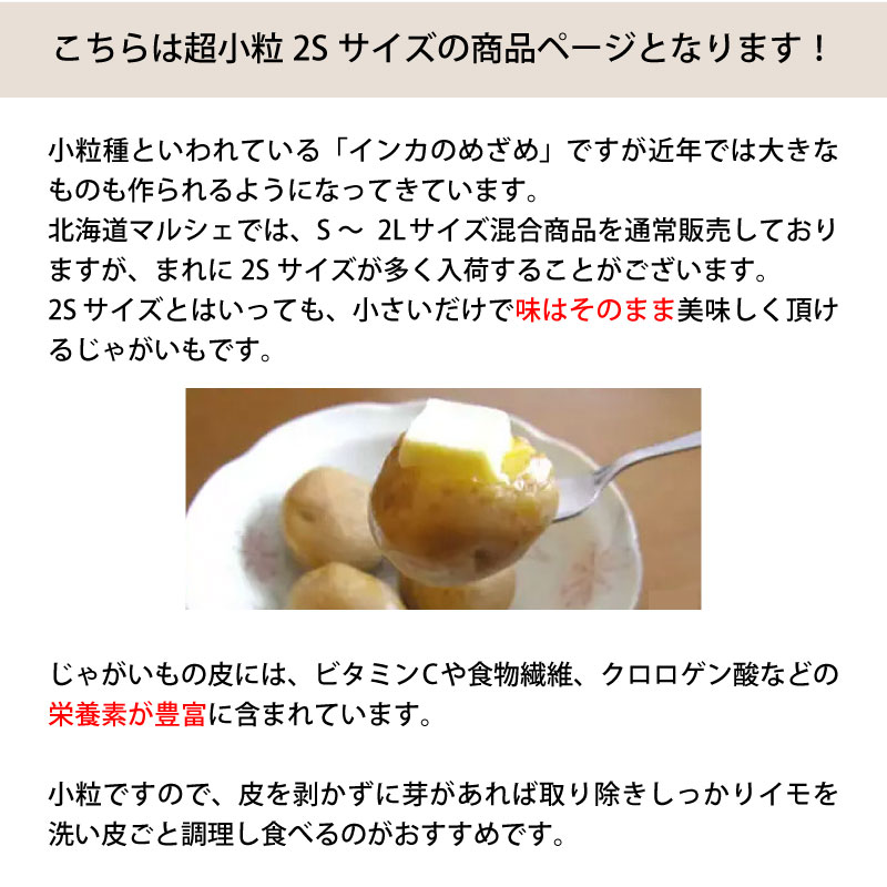 インカのめざめ 超小粒 SSサイズ 北海道産
