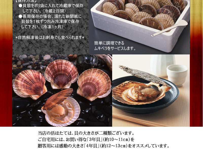 活ホタテ
