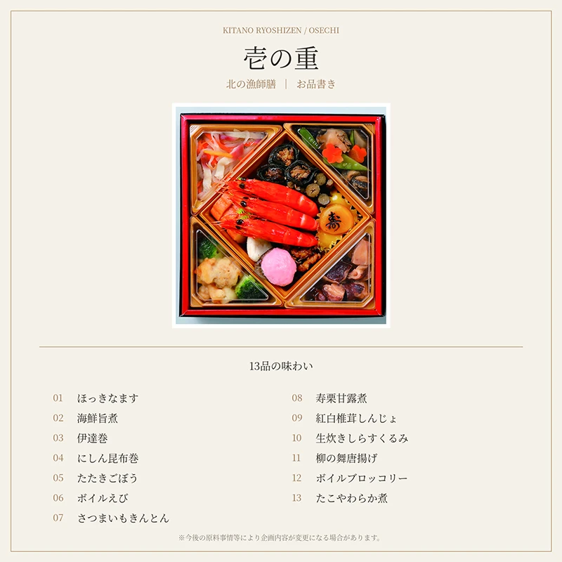 北の漁師膳 壱の重